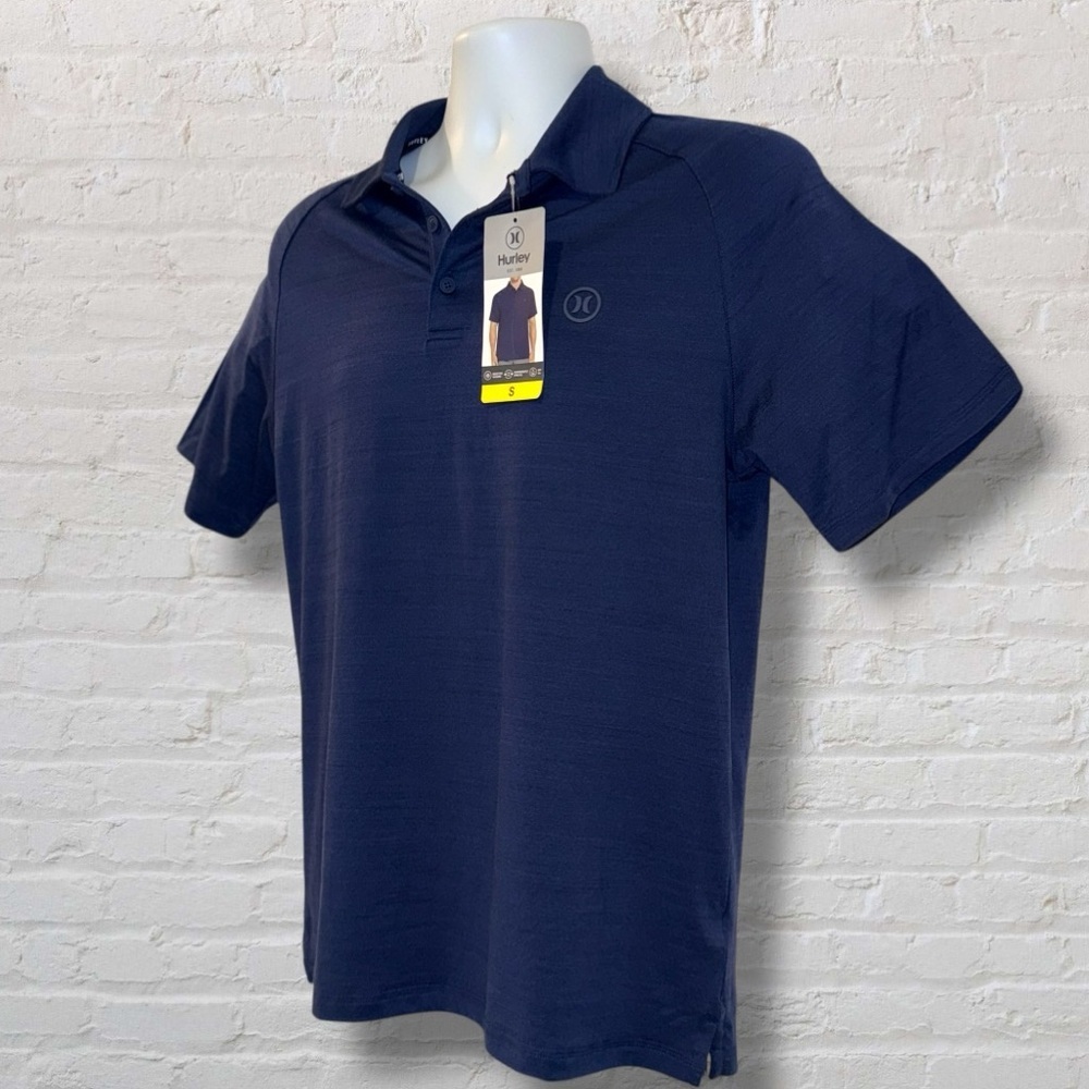 Hurley Men’s Small Navy Performance Polo Shirt NWT Athletic Golf Casual